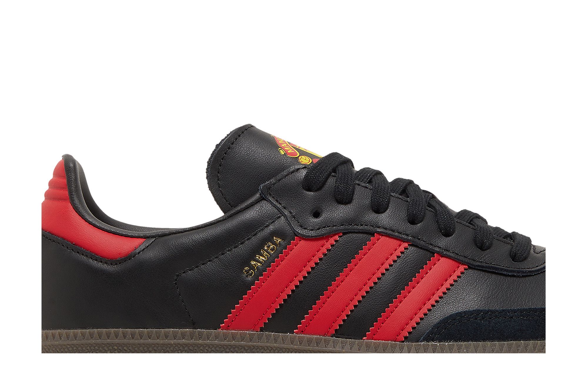 Adidas samba black red sale