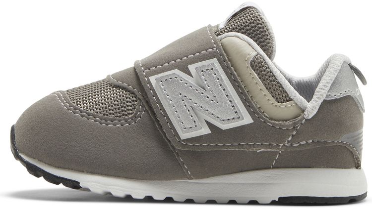 New Balance 574 New B Hook  Loop Toddler Wide Rain Cloud Silver Metallic
