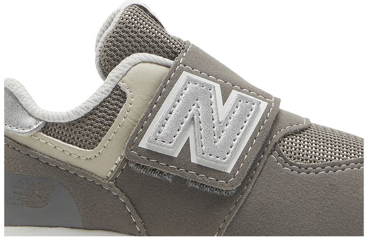 New Balance 574 New B Hook  Loop Toddler Wide Rain Cloud Silver Metallic