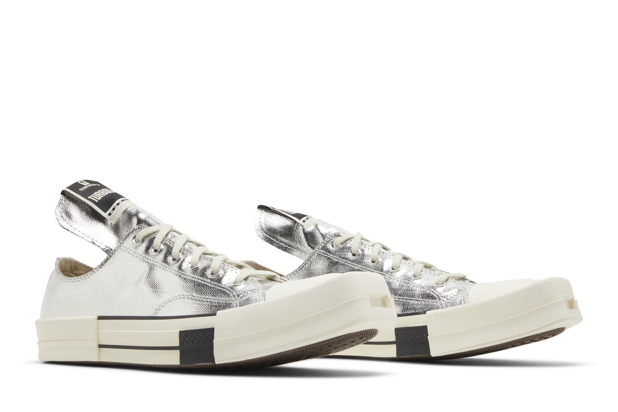 【ゆっきー】 Buy Rick Owens x TURBODRK Chuck 70 Low 'Silver Lacquer