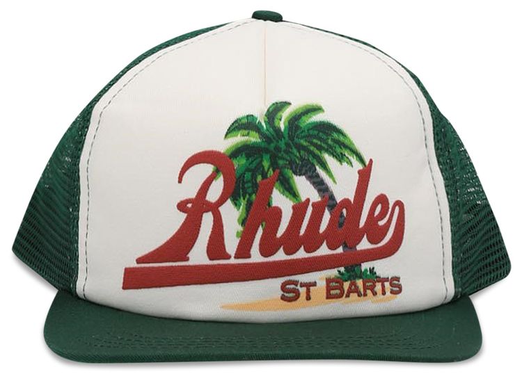 Rhude Palms Hat GreenWhite