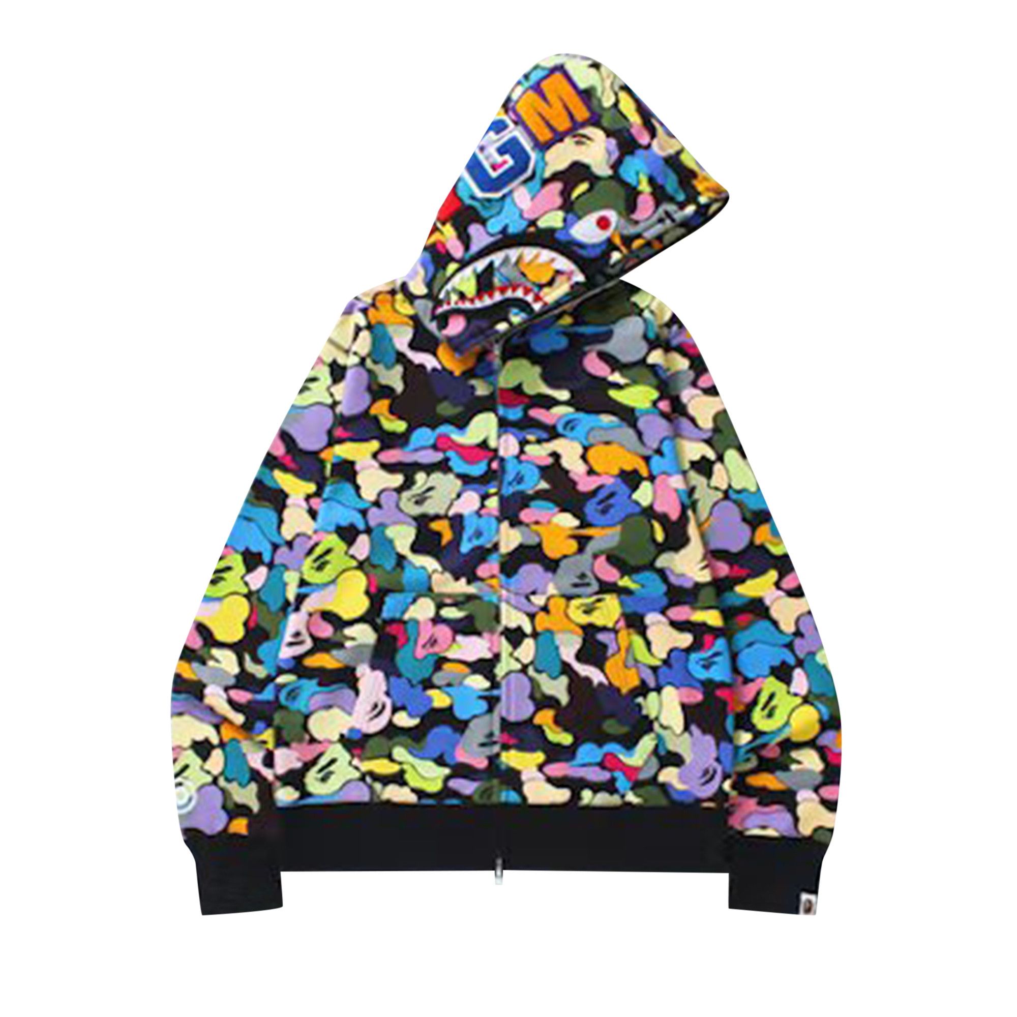 Size xl BAPE Color Camo Shark Full Zip Hoodie Multicolor