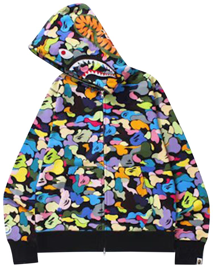 BAPE Color Camo Shark Full Zip Hoodie Multicolor