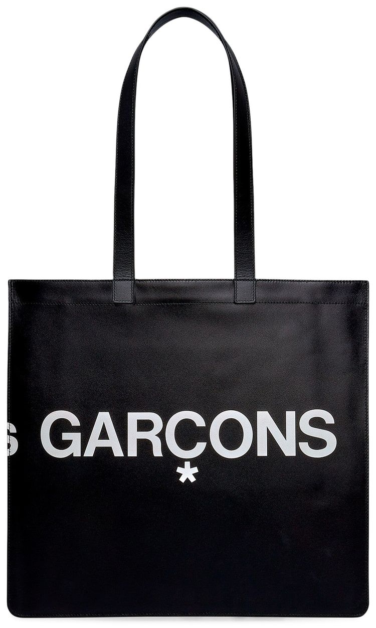 Comme des Garcons Wallet Huge Logo Tote Bag Black