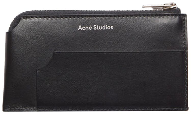 Acne Studios Zippered Card Wallet Black