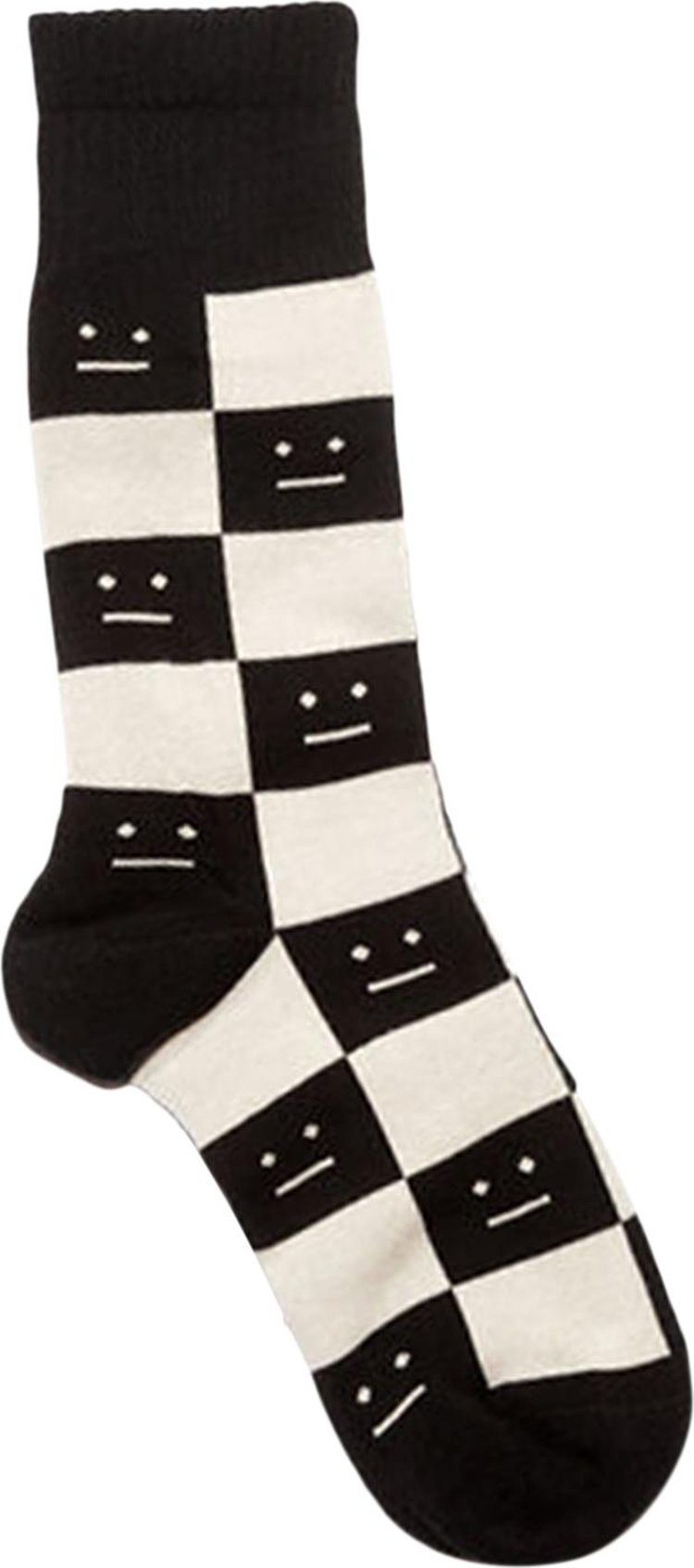Acne Studios Checkerboard Socks 'Black'