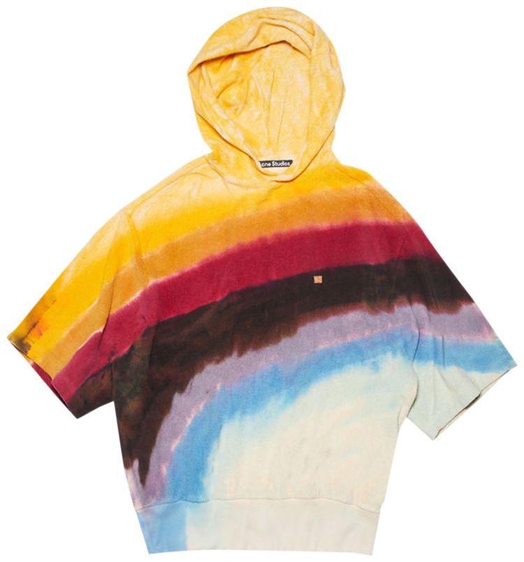 Acne Studios Rainbow Hooded Sweatshirt Coffee Brown