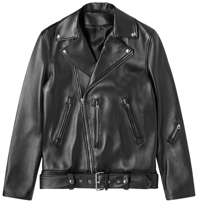 Acne Studios Nate Clean Leather Jacket Black