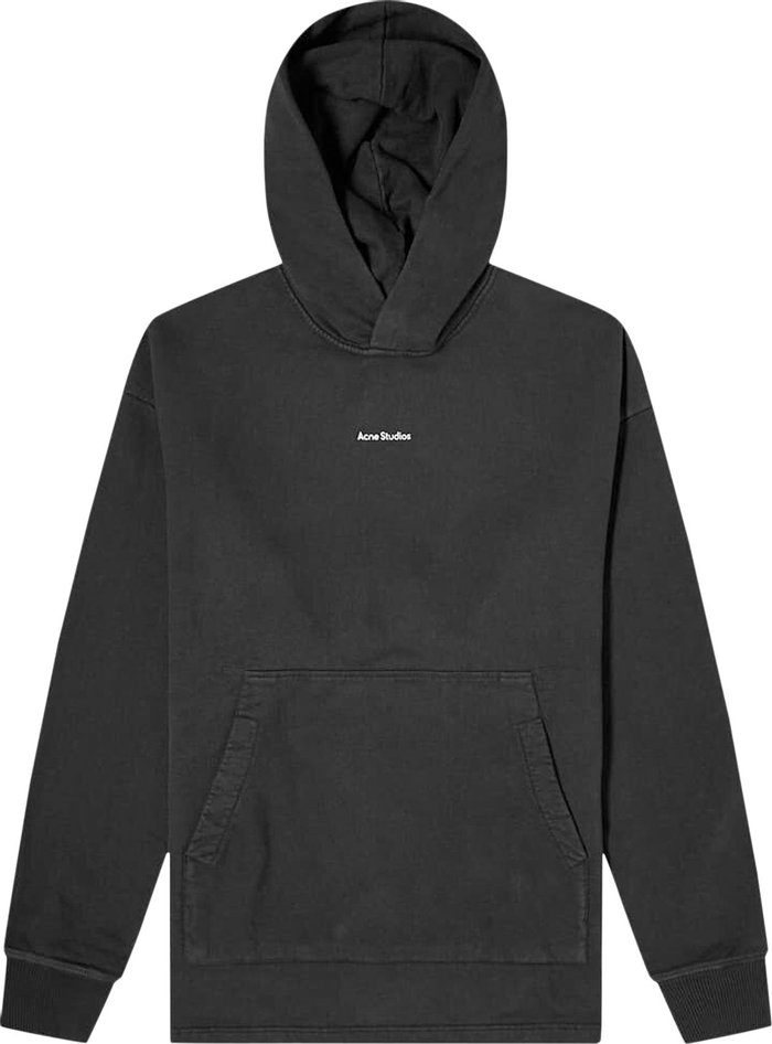 Buy Acne Studios Logo Hooded Sweatshirt 'Black' - BI0139 GOAT BLAC