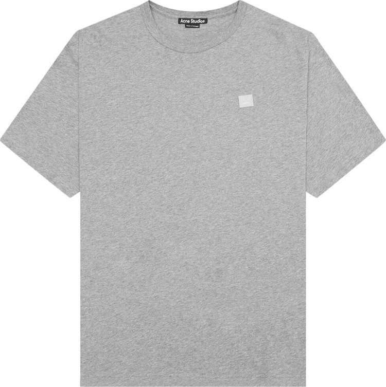Acne Studios Face Logo Patch T-Shirt 'Light Grey Melange'