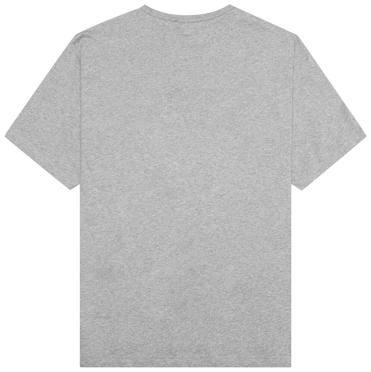 Acne Studios Face Logo Patch T Shirt Light Grey Melange