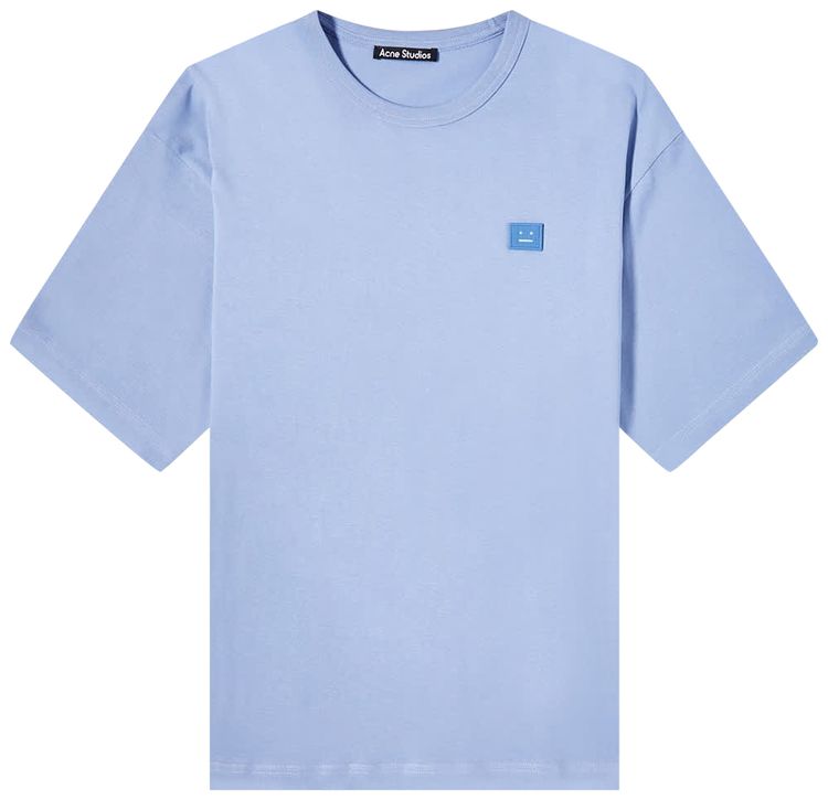 Acne Studios Face Logo Patch T Shirt Pale Purple