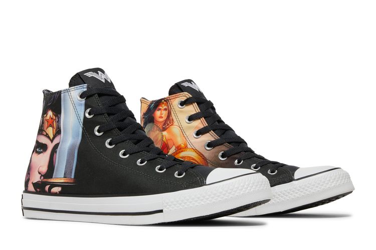 Converse Chuck Taylor Hi WONDER WOMAN Print DC Comics All Star Men 6 Wm 8 - EUC Converse | Shoes | Converse Chuck Taylor Hi Wonder Woman  main image 4