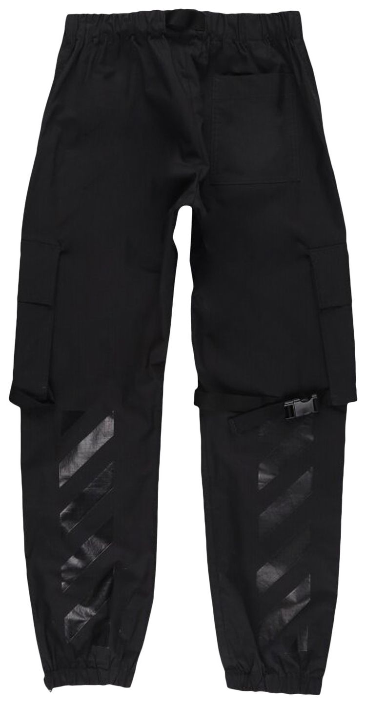 Off White Diag Tab Cotton Cargo Pant Black