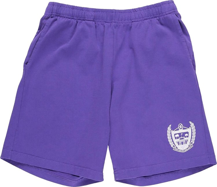 Sporty & Rich Beverly Hills Gym Short 'Purple/White'