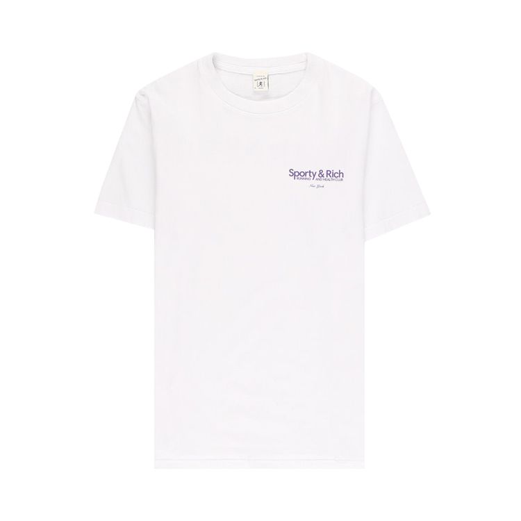 Sporty  Rich Running  Health T Shirt WhitePurple