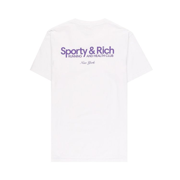 Sporty  Rich Running  Health T Shirt WhitePurple