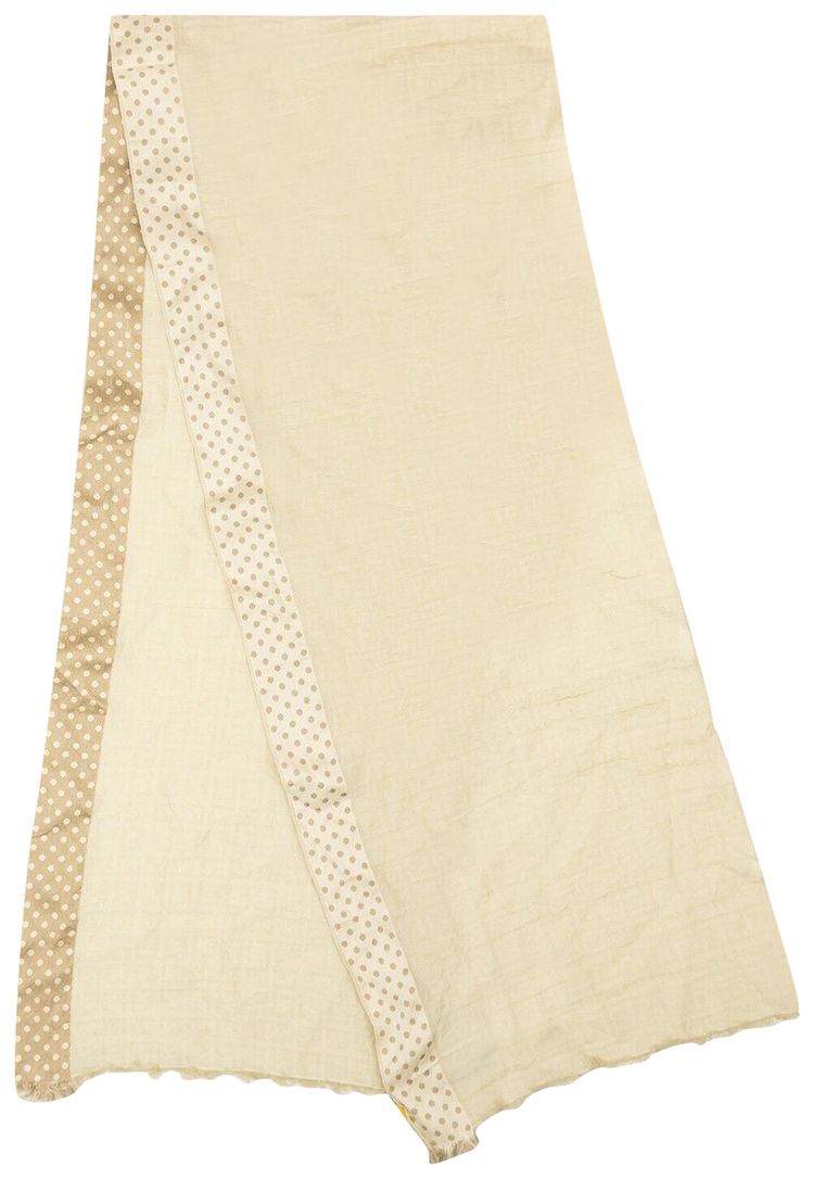 Fendi Polka Dot Reversible Scarf Beige