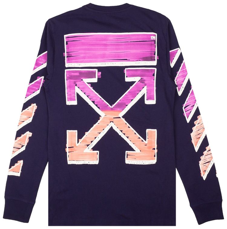Off White Diag Marker T Shirt Purple