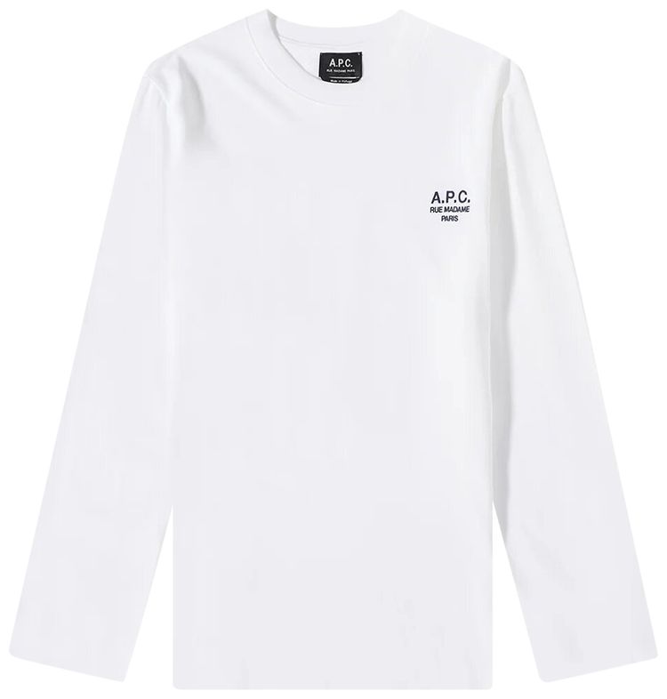 APC Olivier Long Sleeve T Shirt Heathered Ecru
