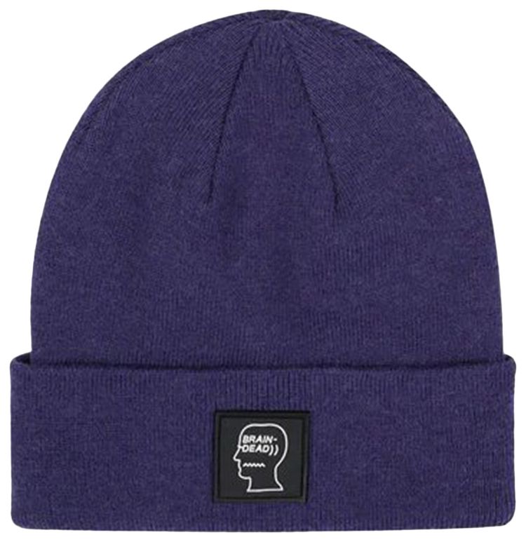 Brain Dead Logo Head Wool Beanie Navy