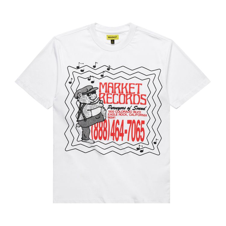 Market Records T Shirt White