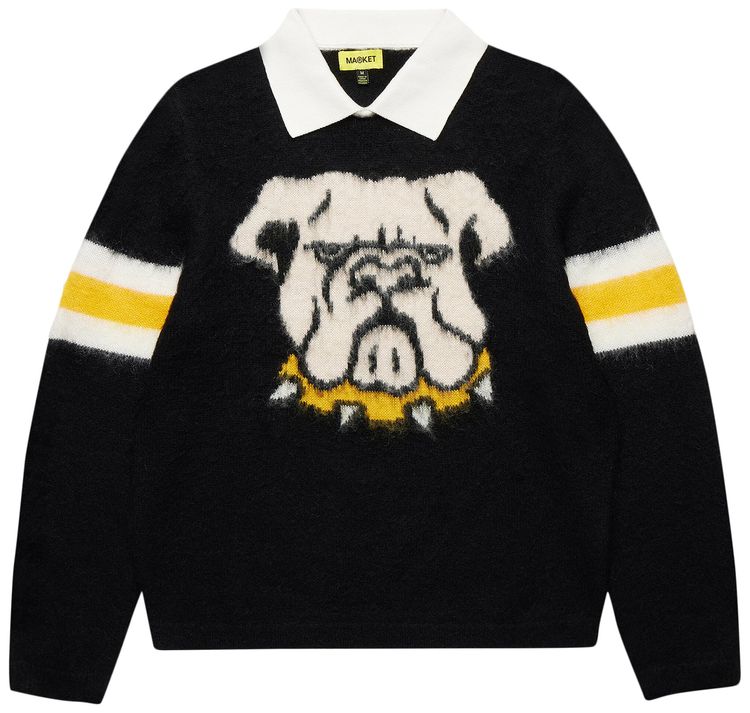 Market Varsity Overload Knit Rugby Black