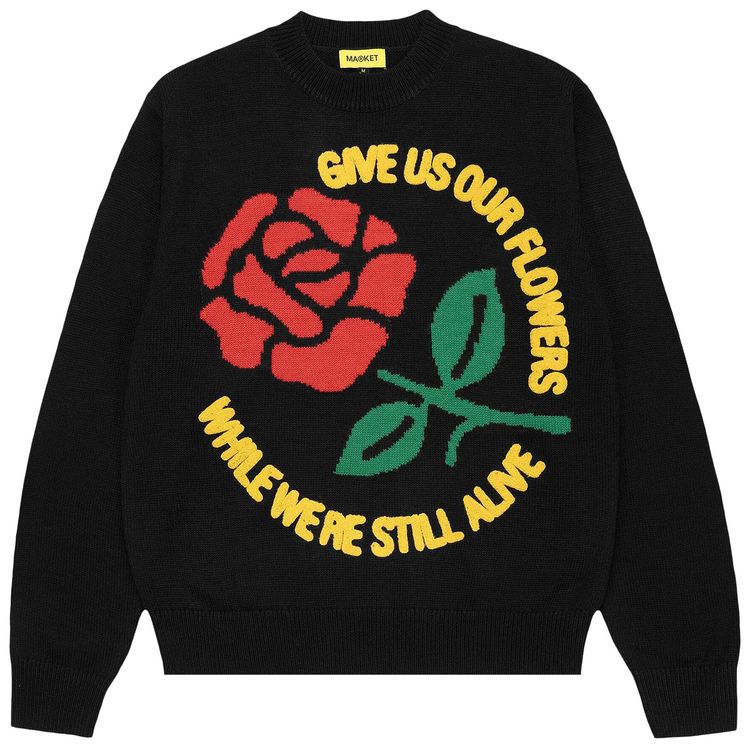 Market Rose Garden Sweater Black