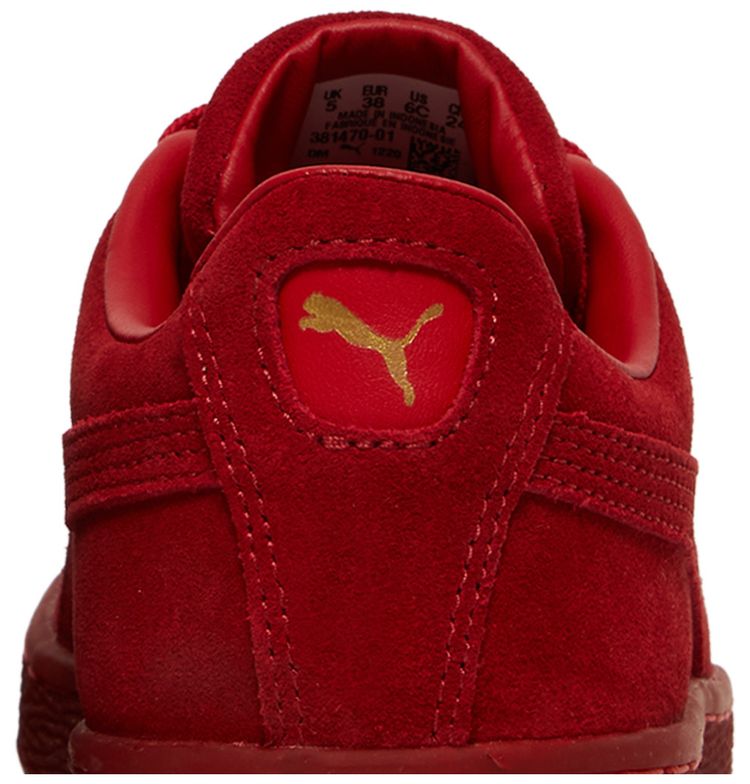 Puma Suede Classic Jr Mono Gold   Barbados Cherry