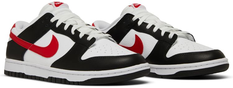 Nike Dunk Low Black White Red