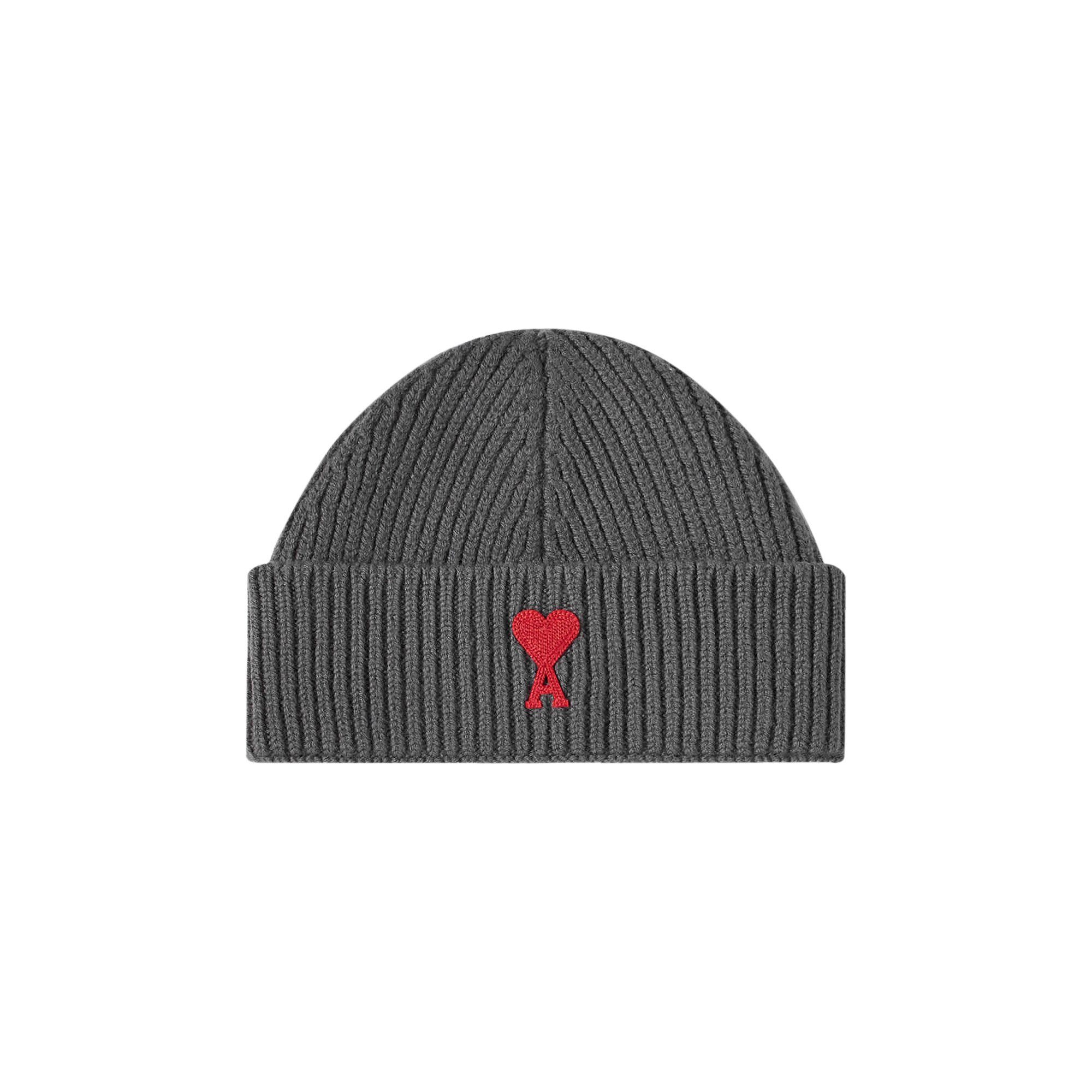 Buy Ami Beanie 'Grey/Red' - UHA235 018 067 | GOAT NL