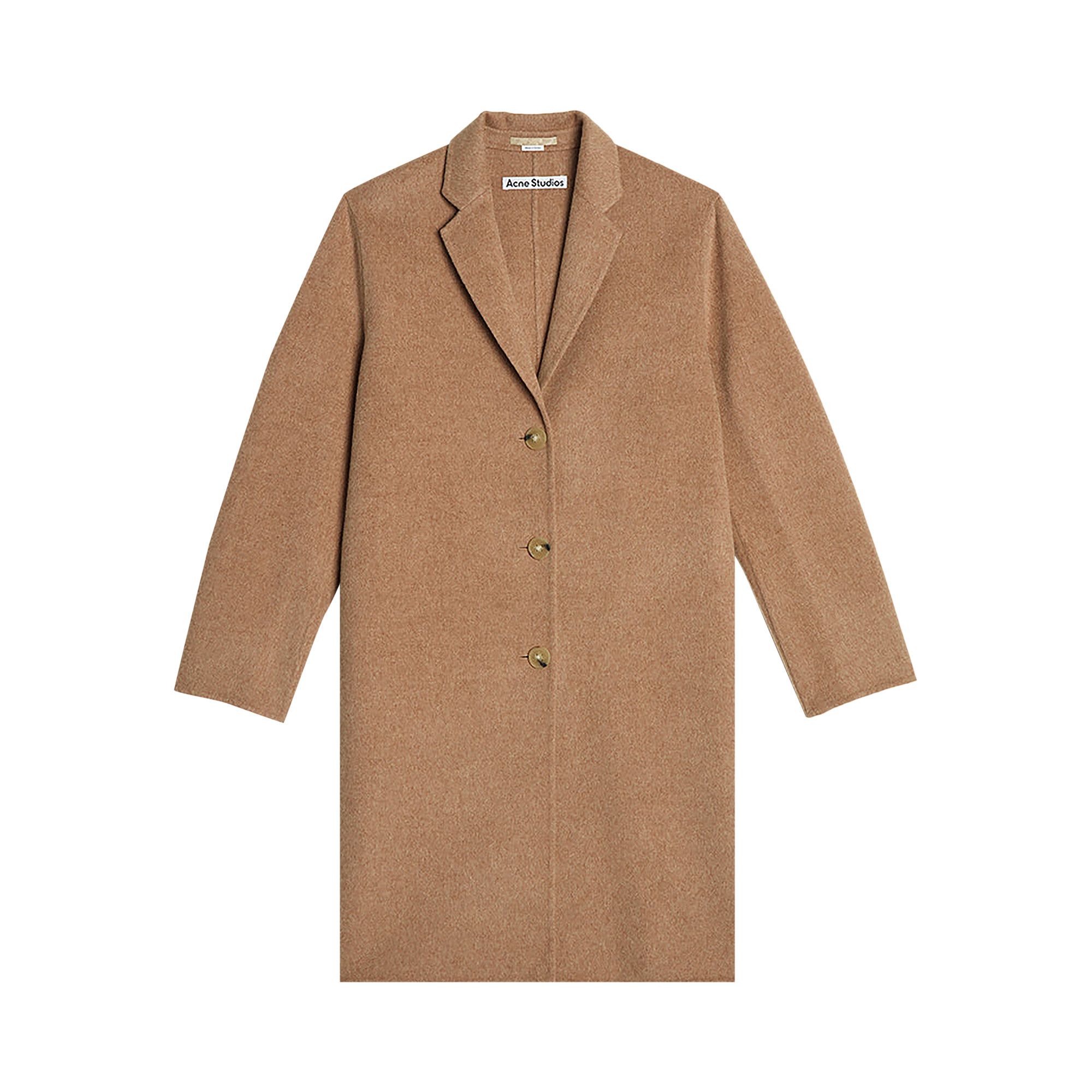 Acne Studios Single Breasted Coat Camel Melange