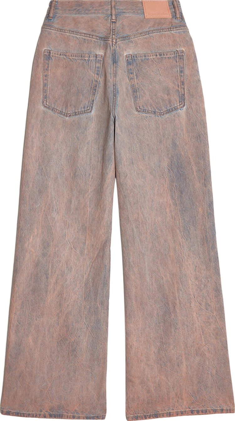 Acne Studios Pink Tap Loose Fit Denim Pants Light BluePink