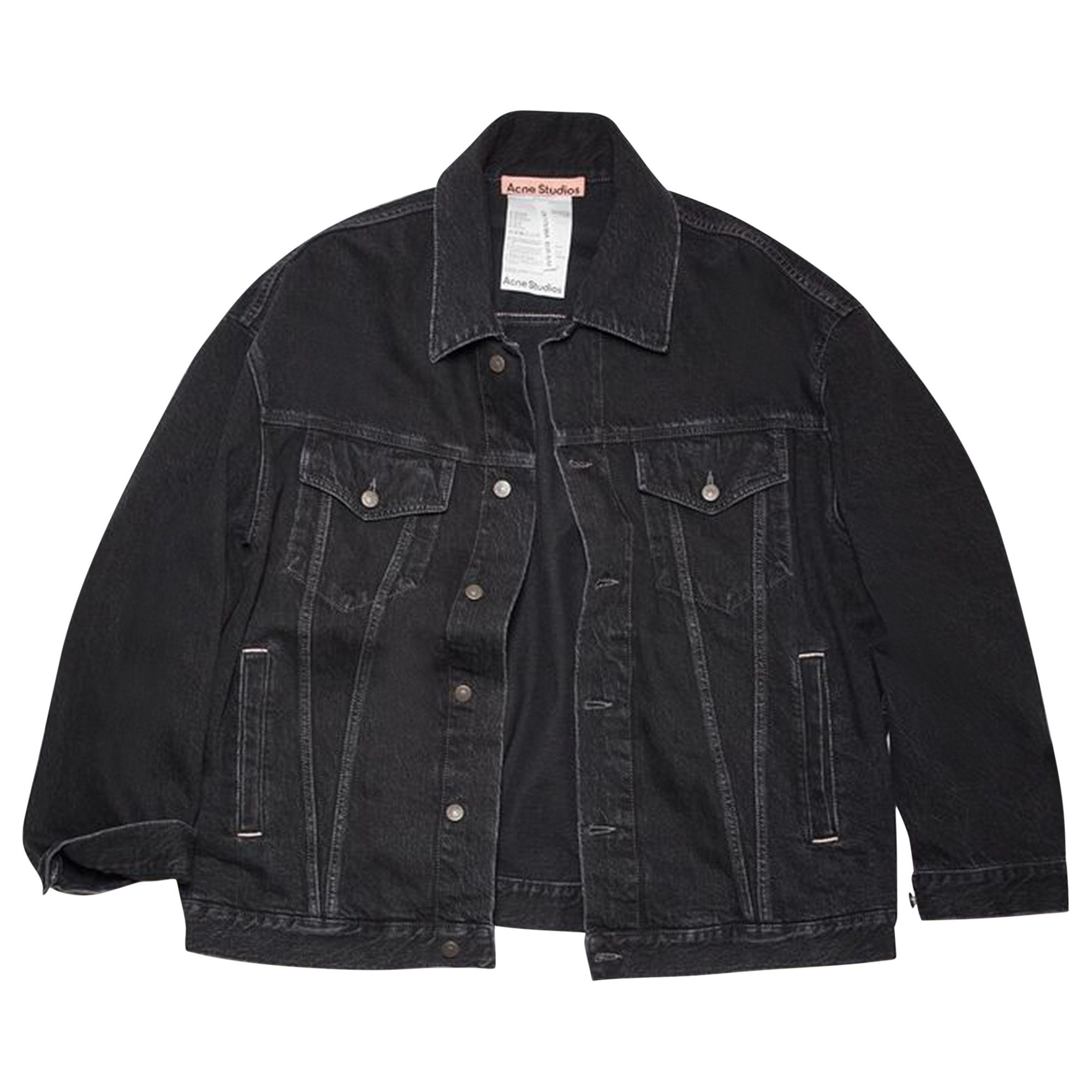 Buy Acne Studios Loose Fit Denim Jacket Black C90095 GOAT BLAC