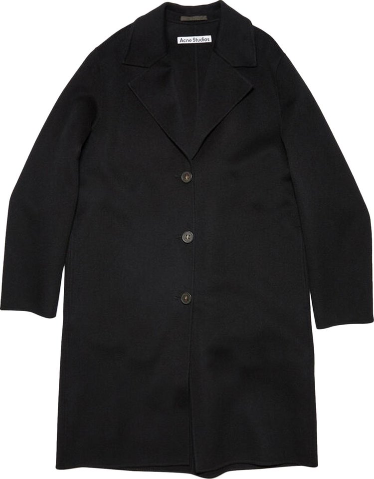 Buy Acne Studios Single-Breasted Coat 'Black' - A90470 GOAT BLAC | GOAT