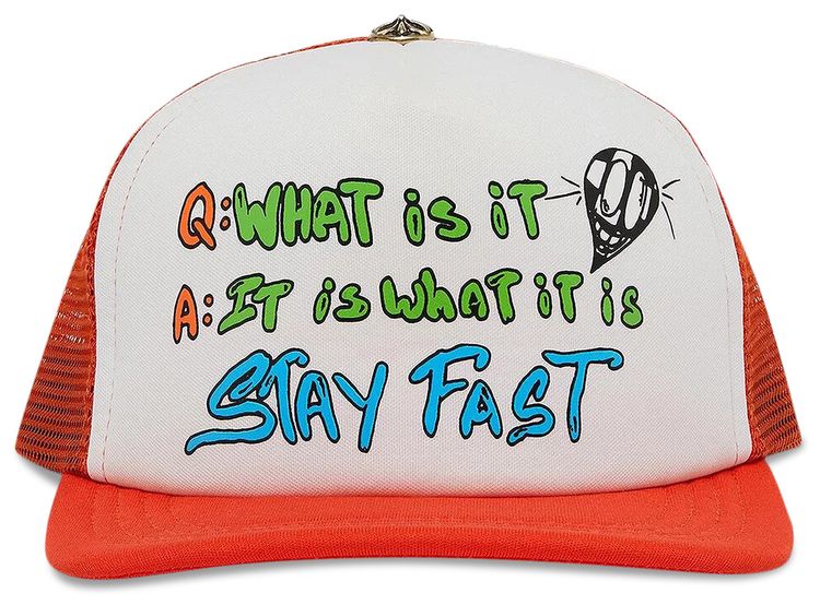 Chrome Hearts x Matty Boy Sex Records It Is What It Is Trucker Hat Orange