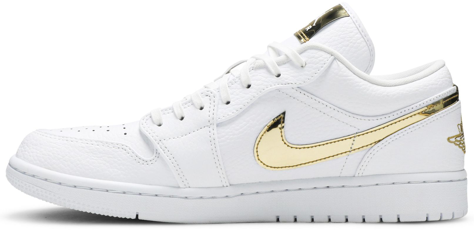 wmns air jordan 1 low se white metallic gold