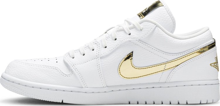 Wmns Air Jordan 1 Retro Low White Metallic Gold