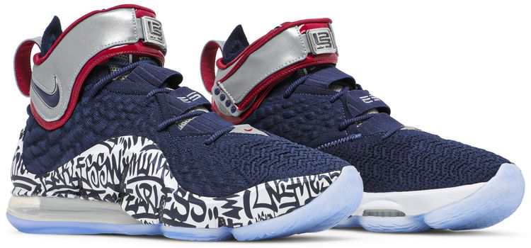 Nike LeBron 17 LeBron 4 Cold Blue Graffiti