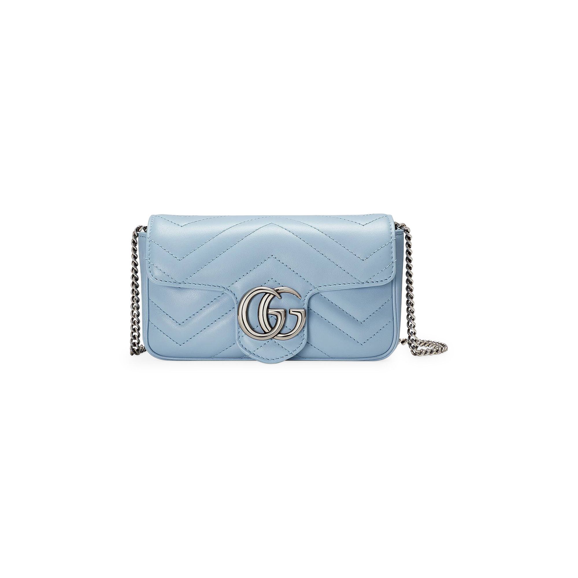 Buy Gucci GG Marmont Super Mini Bag Pastel Blue 476433 DTDCP