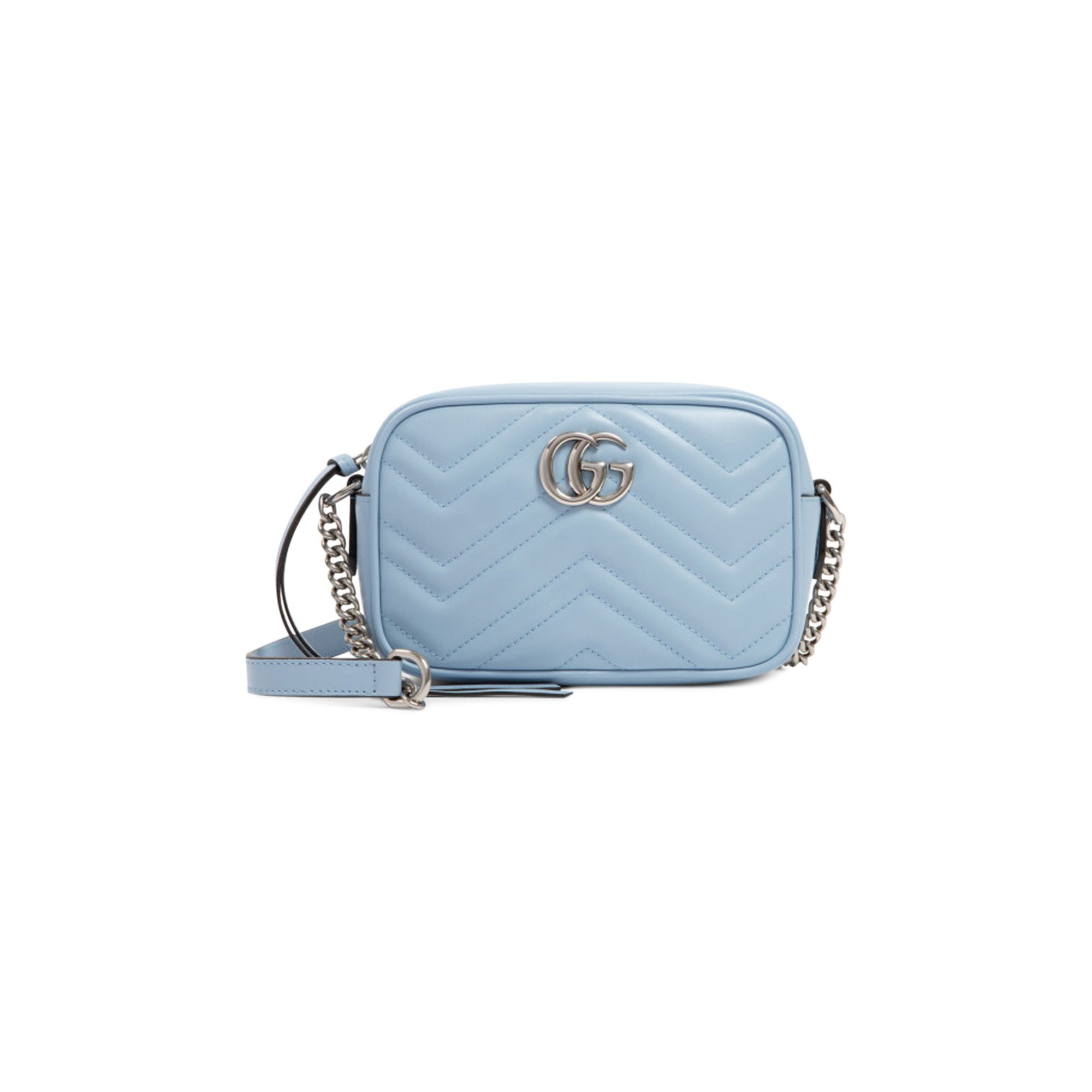 Gucci GG Marmont Matelasse Mini Bag Pastel Blue