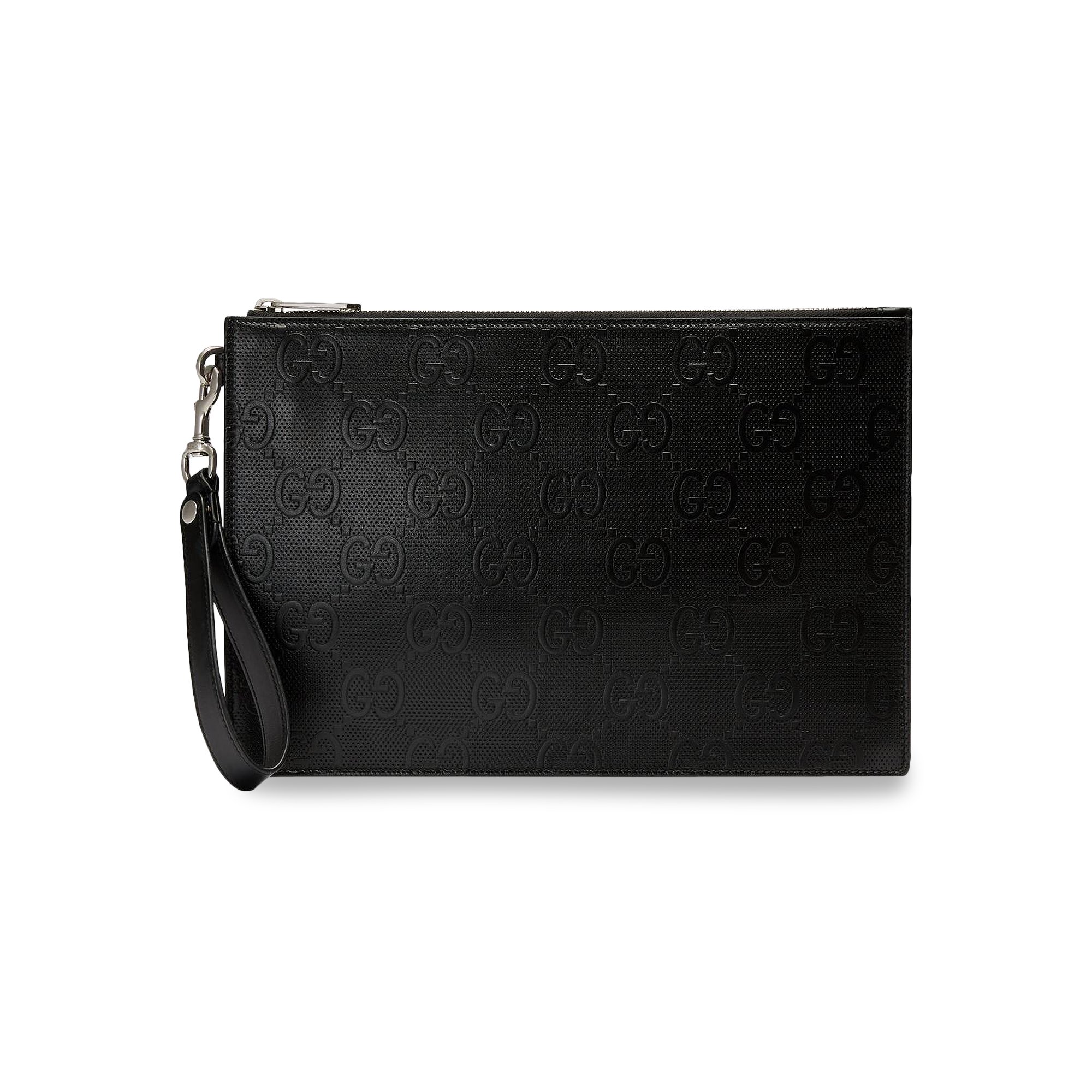 Gucci GG Embossed Pouch 'Black' | GOAT