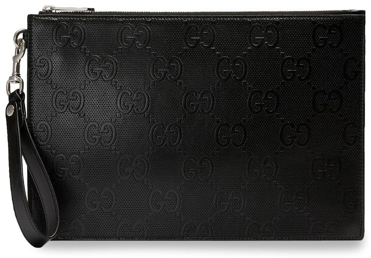 Gucci GG Embossed Pouch Black