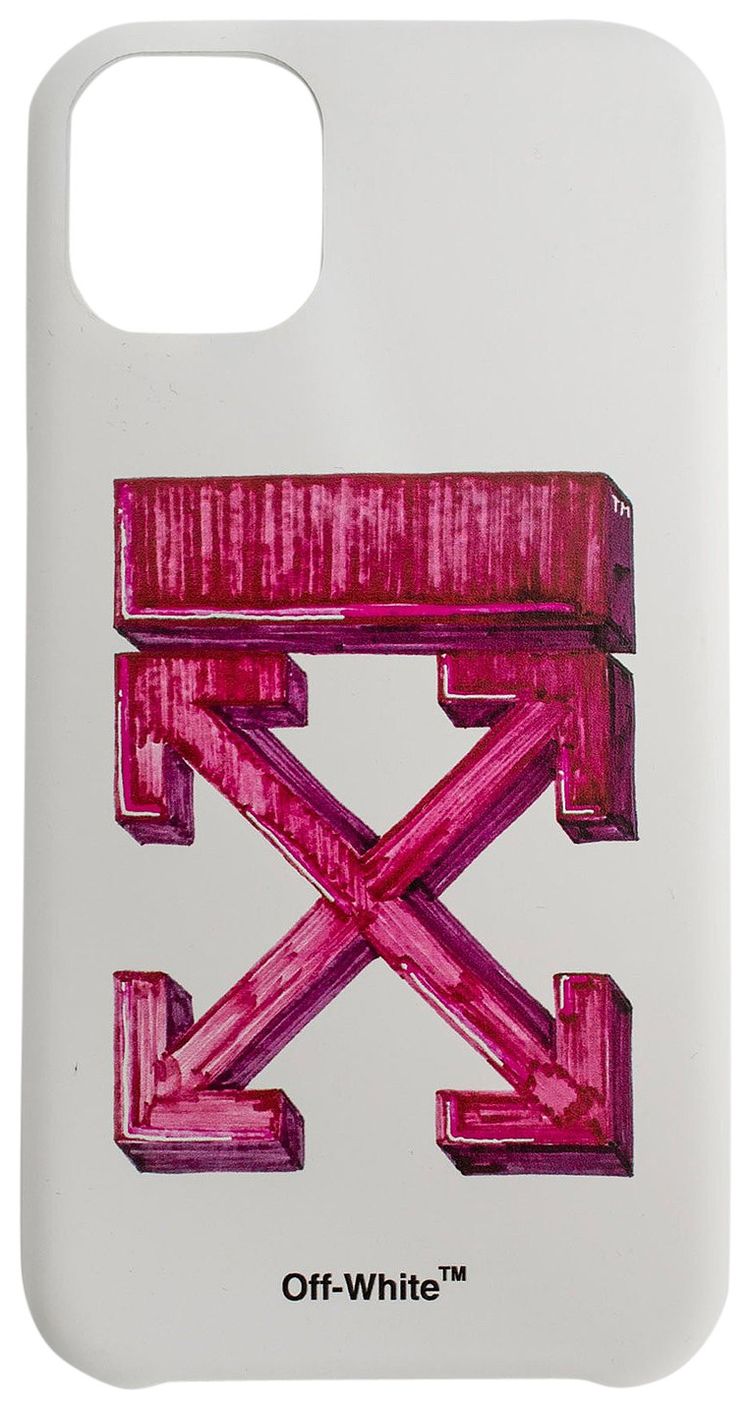 Off White Marker iPhone 11 Cover WhiteRed