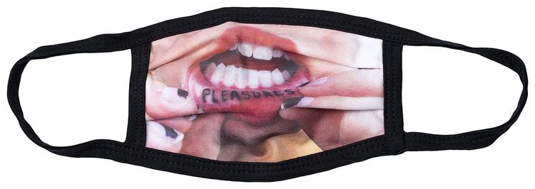 Pleasures Tattoo Face Mask Black