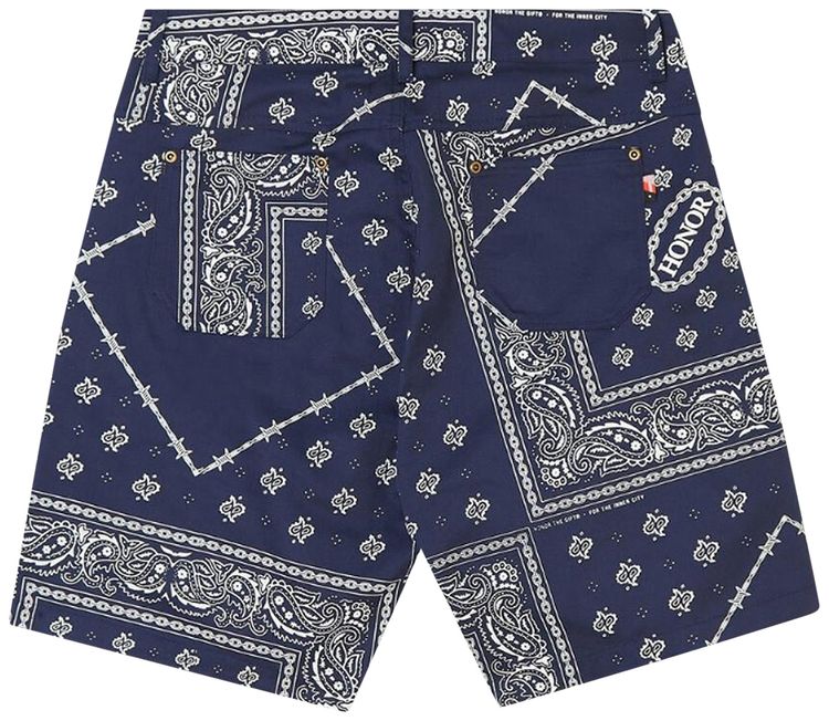 Honor The Gift Bandana Shorts Navy