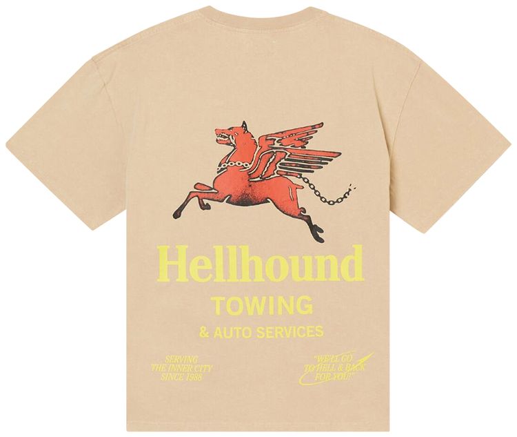 Honor The Gift Hellhound Towing T Shirt Khaki