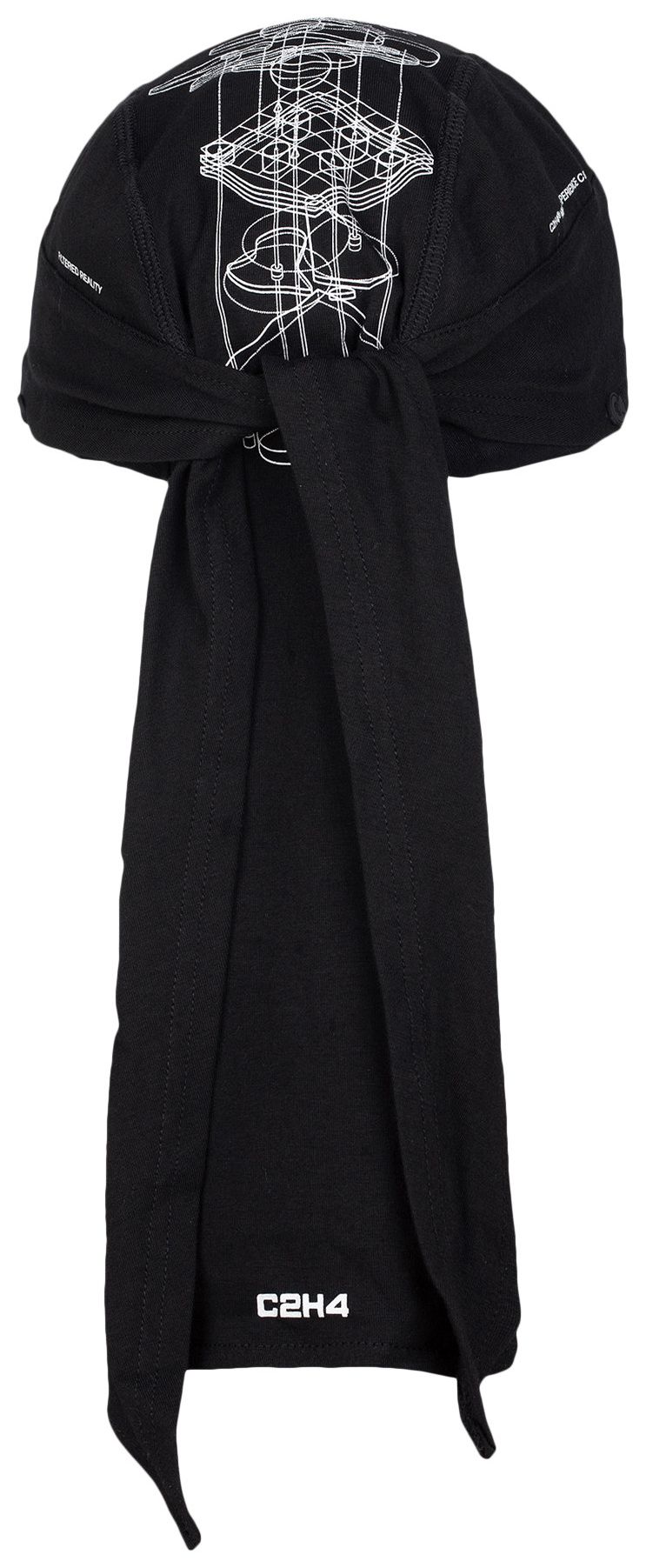 C2H4 Two In One Durag Cap Black