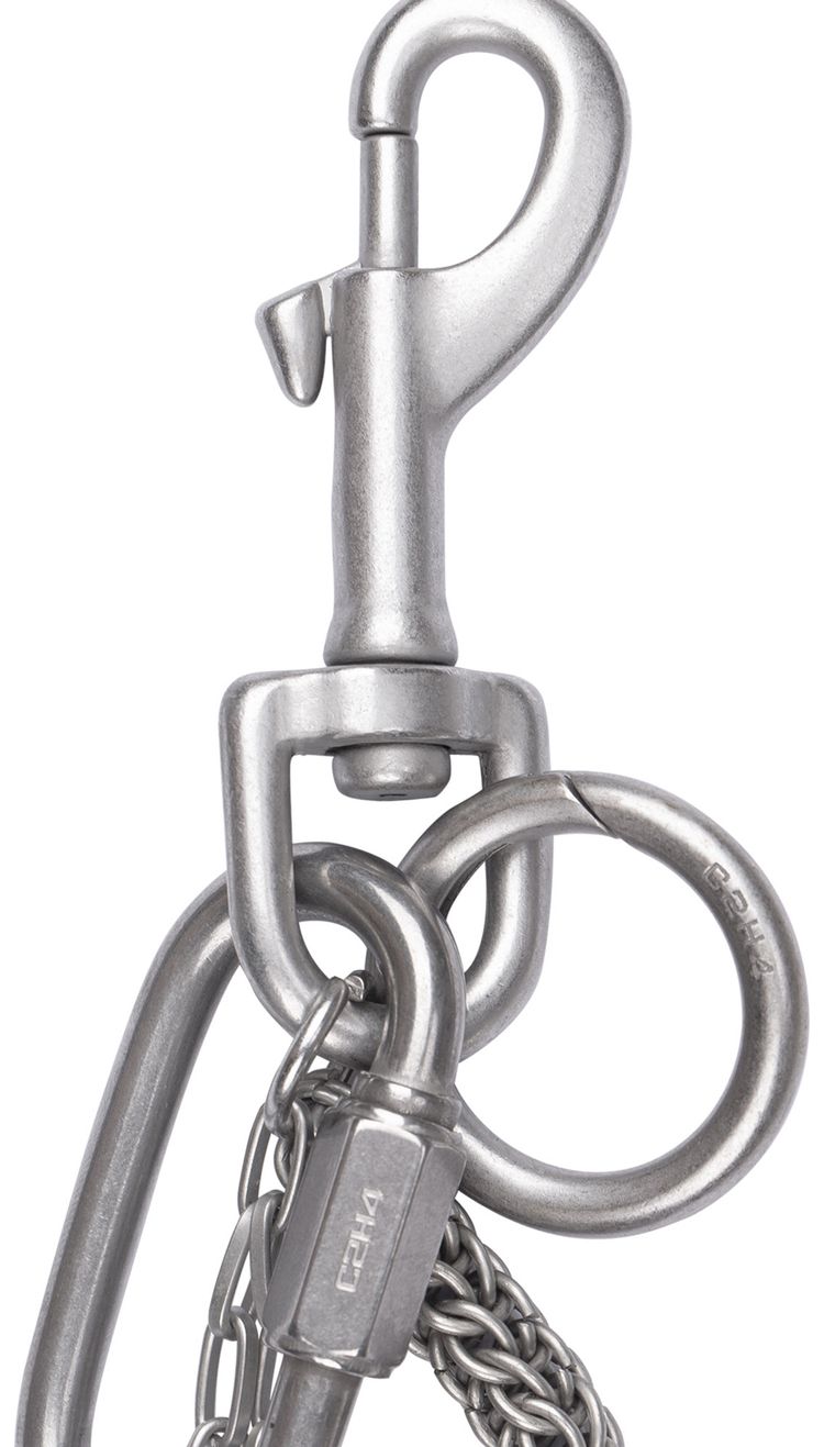 C2H4 Multi Combined Pants Chain Metal Silver