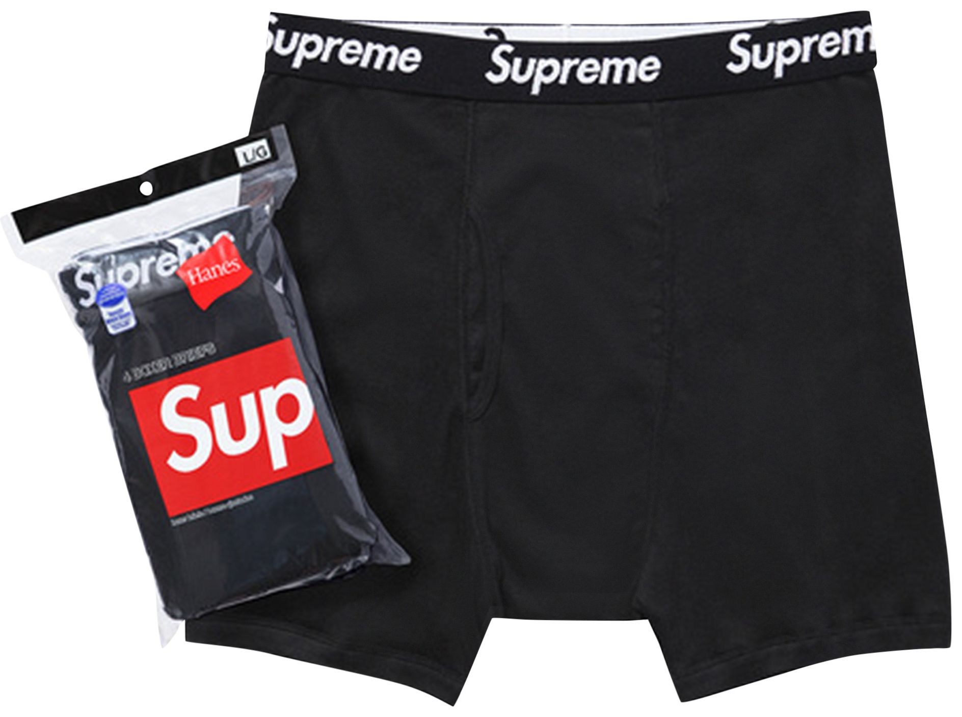 Buy Supreme x Hanes Boxer Briefs (4 Pack) 'Black' SS19A36 BLACK GOAT